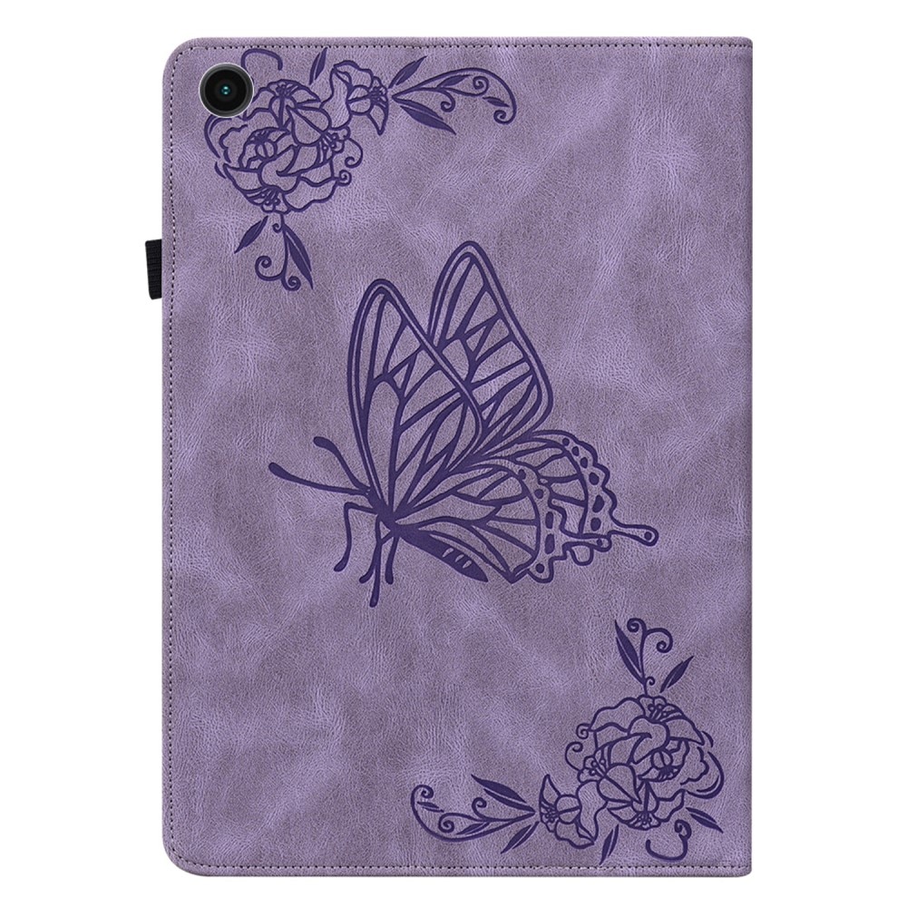 Étui en cuir avec papillons Samsung Galaxy Tab A8 10.5 Violet