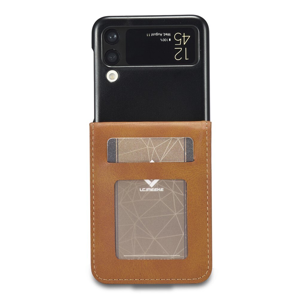 Étui portefeuille Samsung Galaxy Z Flip 3 Cognac