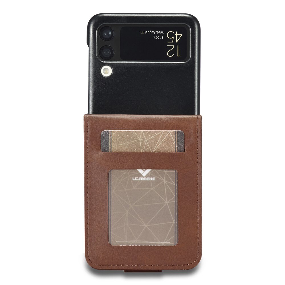 Étui portefeuille Samsung Galaxy Z Flip 3 Marron
