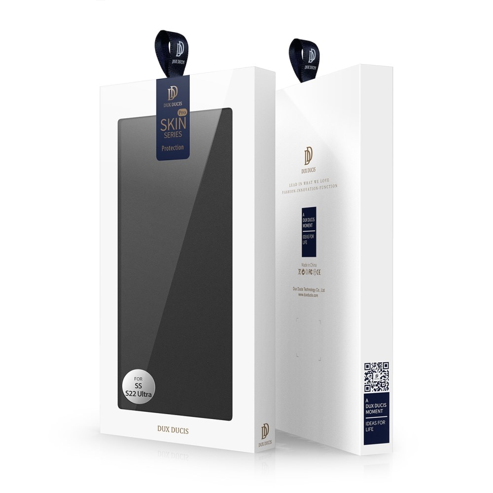 Étui portefeuille Skin Pro Series Samsung Galaxy S22 Ultra, Noir