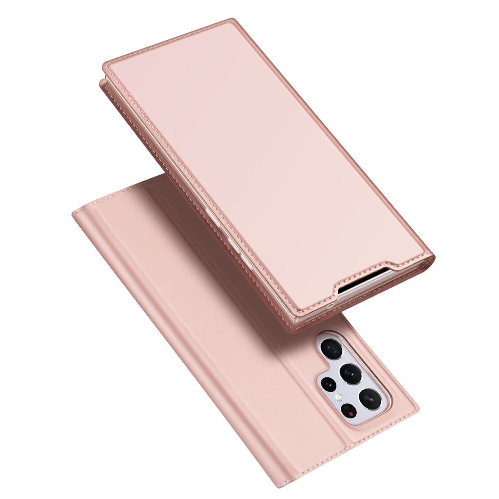 Étui portefeuille Skin Pro Series Samsung Galaxy S22 Ultra Rose Gold