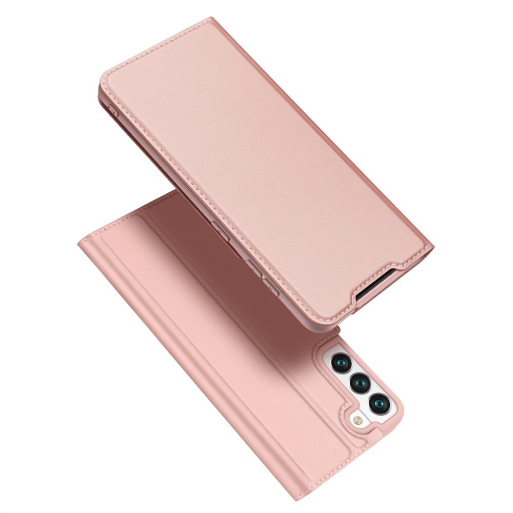Étui portefeuille Skin Pro Series Samsung Galaxy S22, Or rose