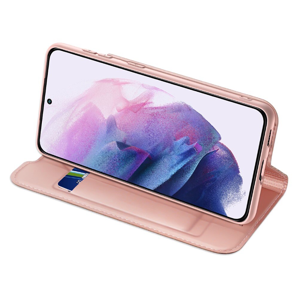 Étui portefeuille Skin Pro Series Samsung Galaxy S22, Or rose