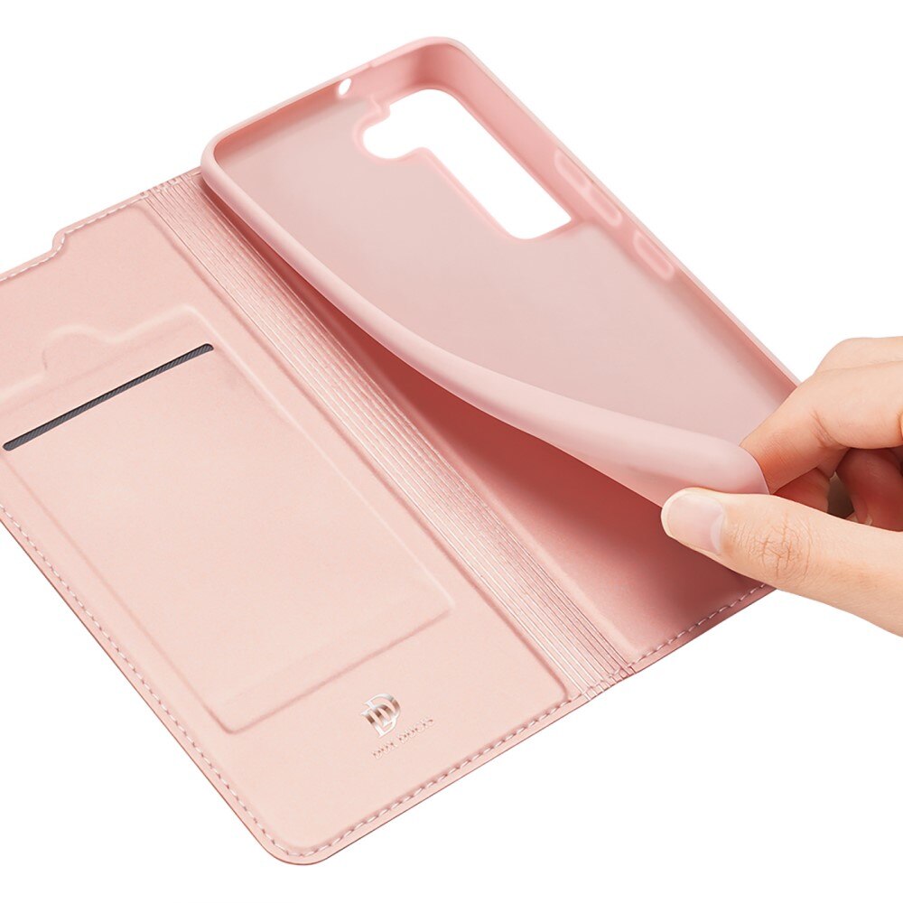 Étui portefeuille Skin Pro Series Samsung Galaxy S22, Or rose