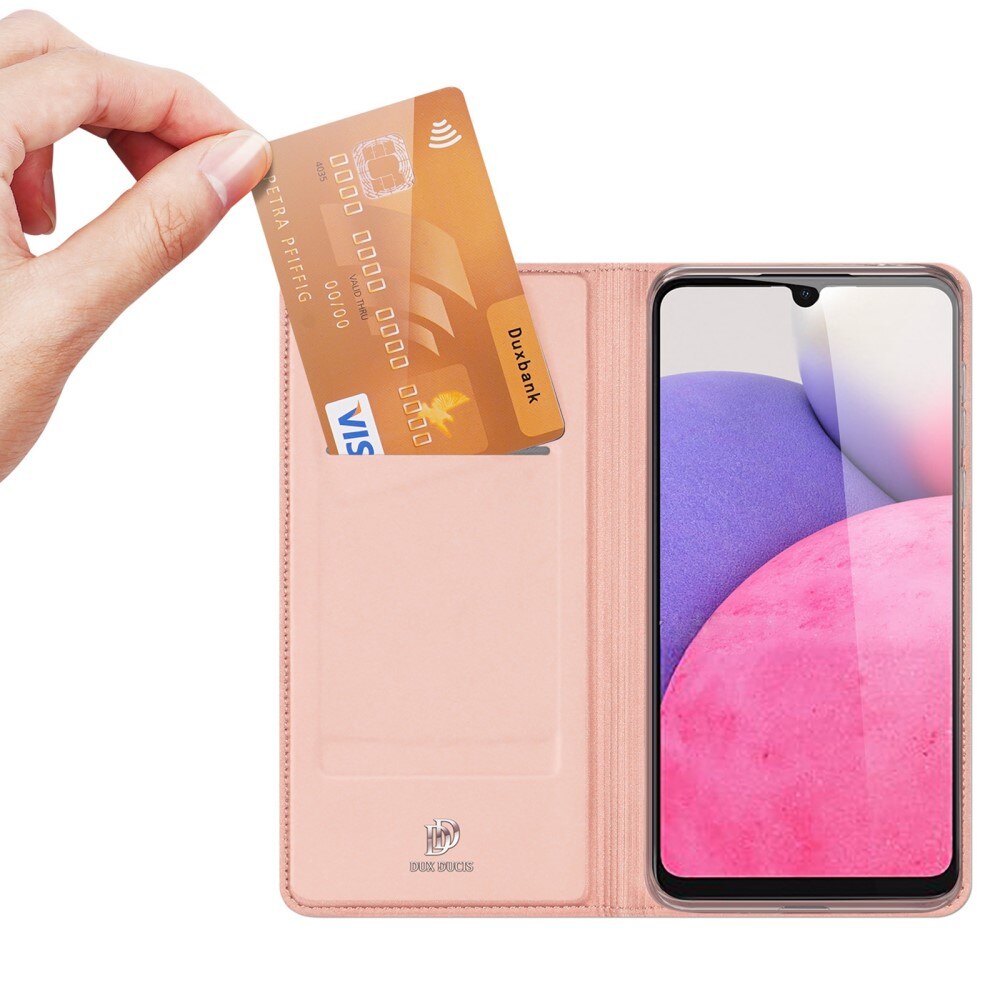Étui portefeuille Skin Pro Series Samsung Galaxy A33, Or rose