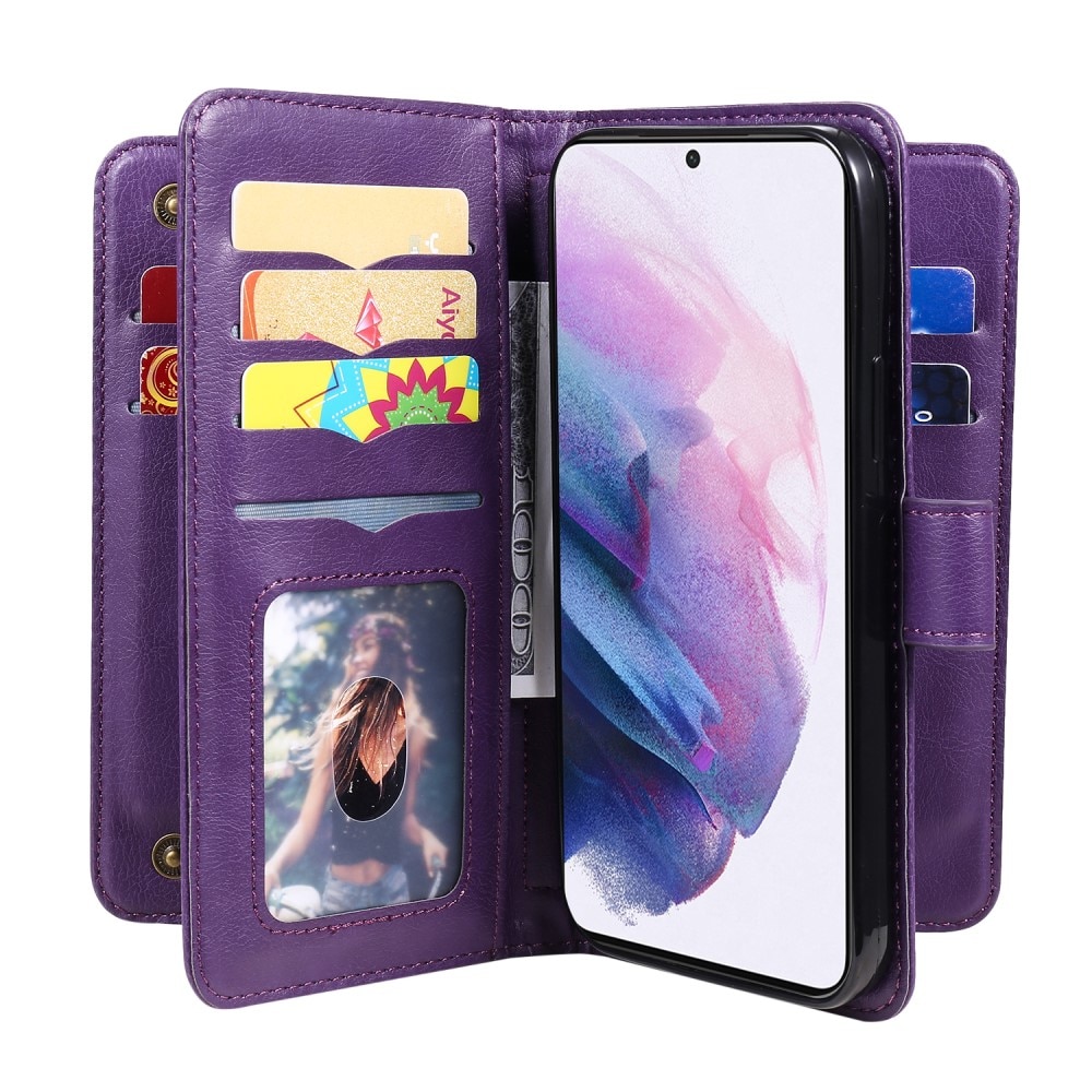 Coque portefeuille Multi-slot Samsung Galaxy S22, violet