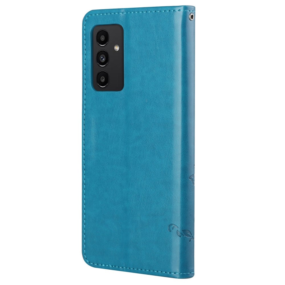 Étui en cuir à papillons pour Samsung Galaxy A13, Bleu