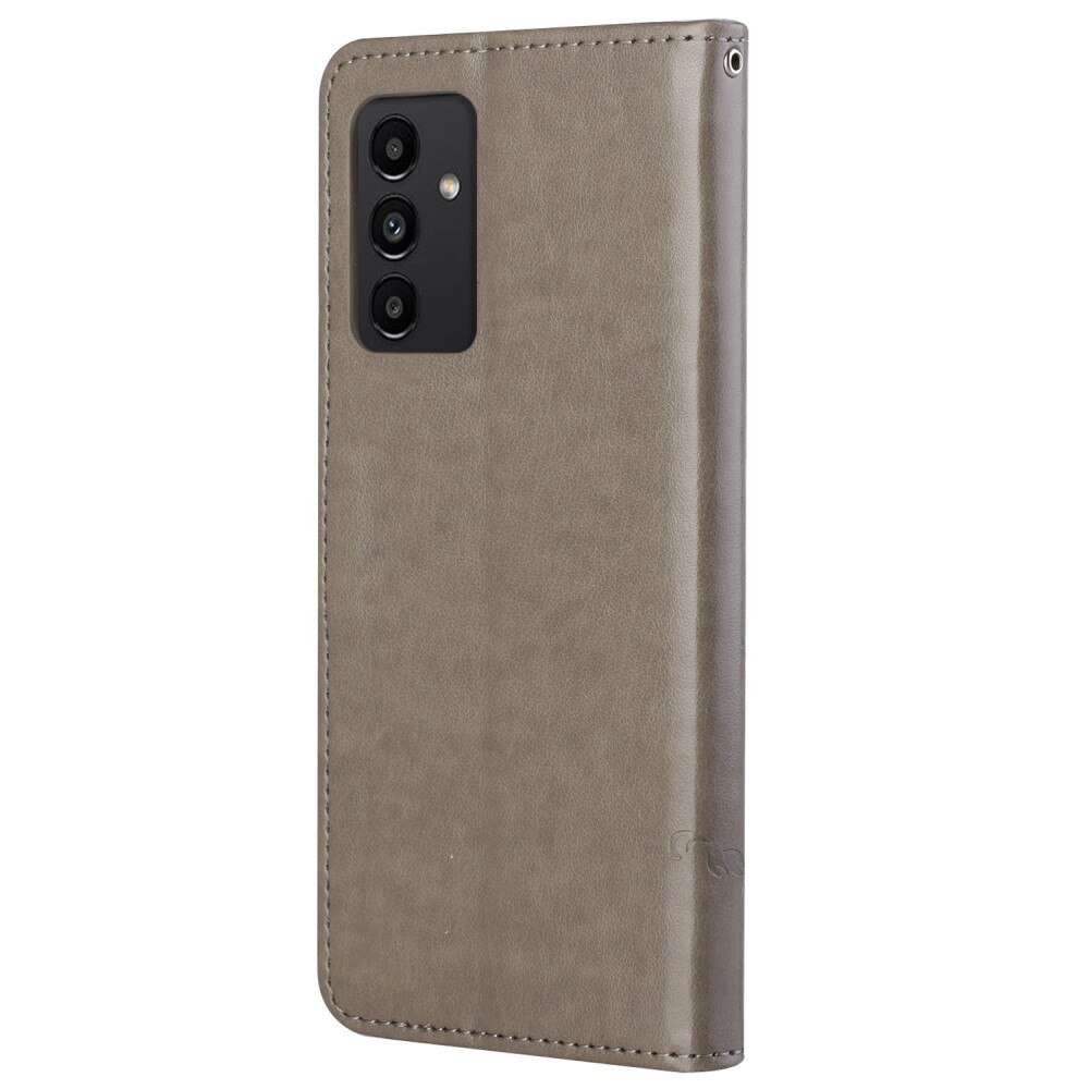 Étui en cuir à papillons pour Samsung Galaxy A13, Gris