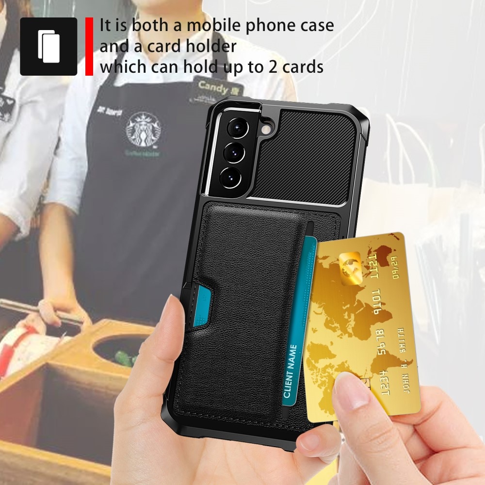 Coque Tough Card Case Samsung Galaxy S22 Noir
