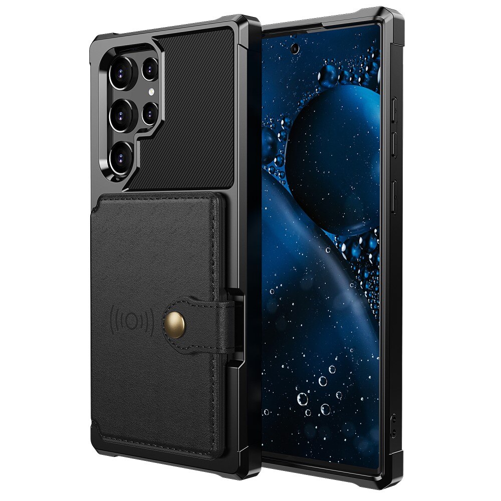 Coque porte-cartes Tough Multi-slot Samsung Galaxy S22 Ultra, Noir