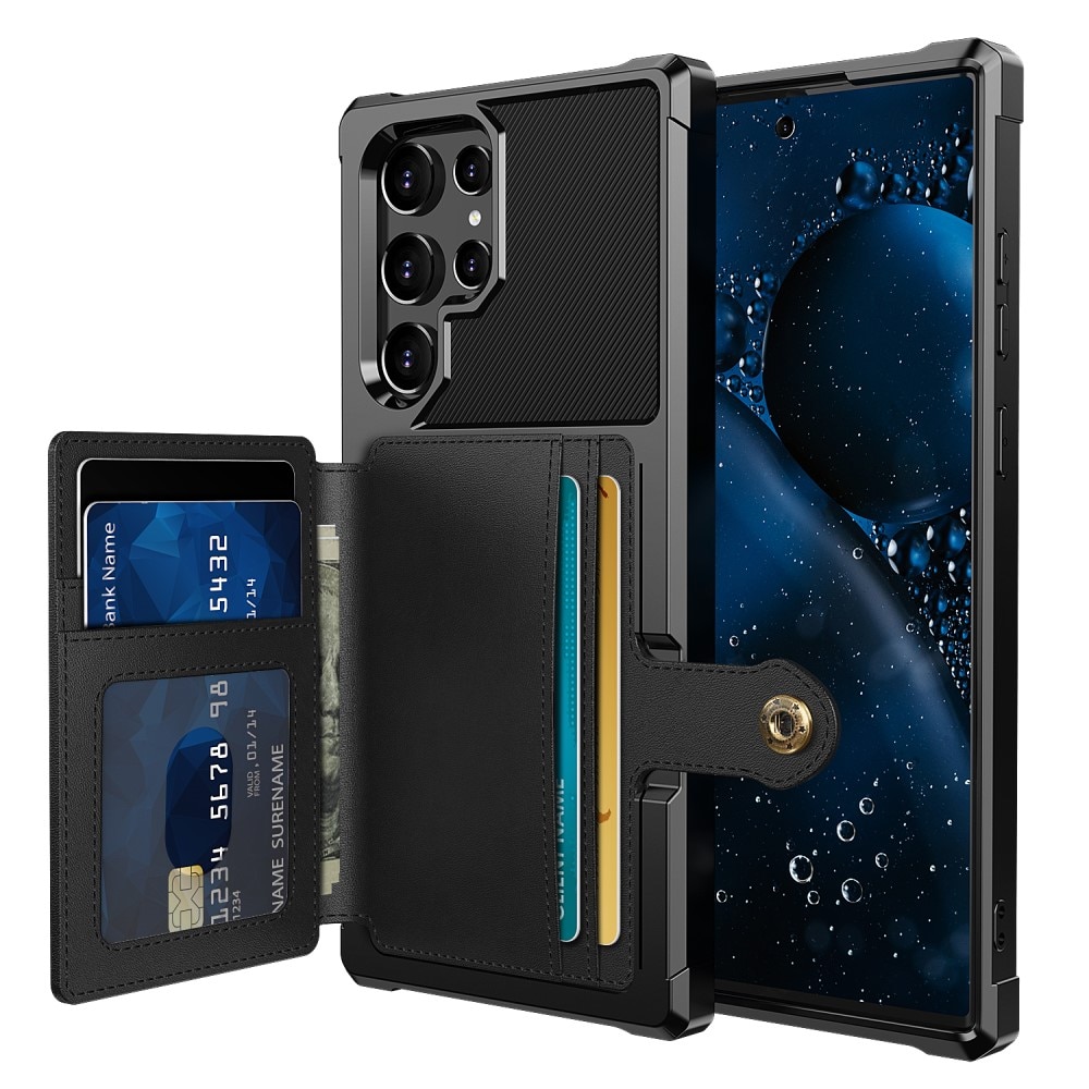 Coque porte-cartes Tough Multi-slot Samsung Galaxy S22 Ultra Noir