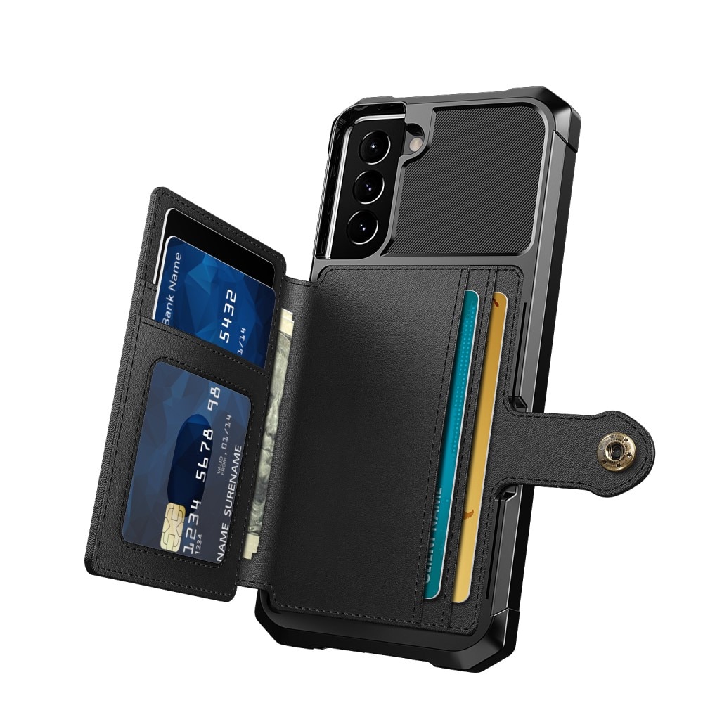 Coque porte-cartes Tough Multi-slot Samsung Galaxy S22, Noir