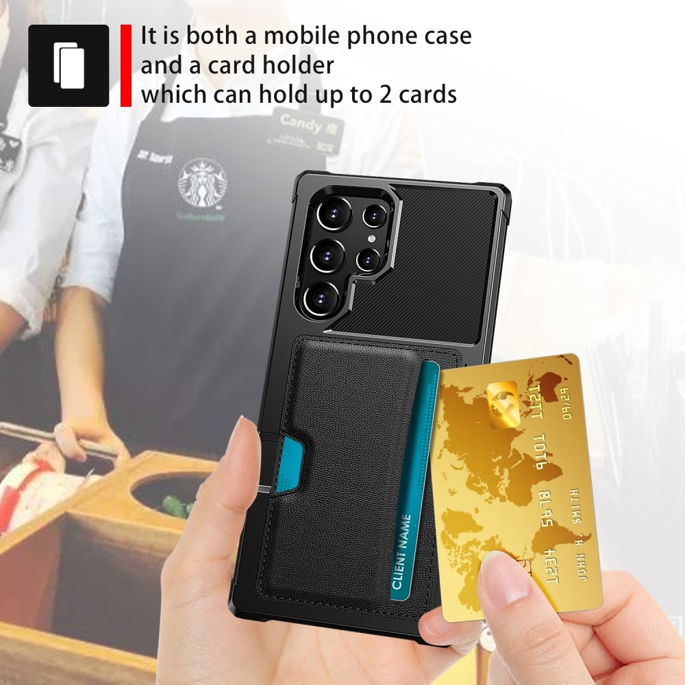 Coque Tough Card Case Samsung Galaxy S22 Ultra Noir