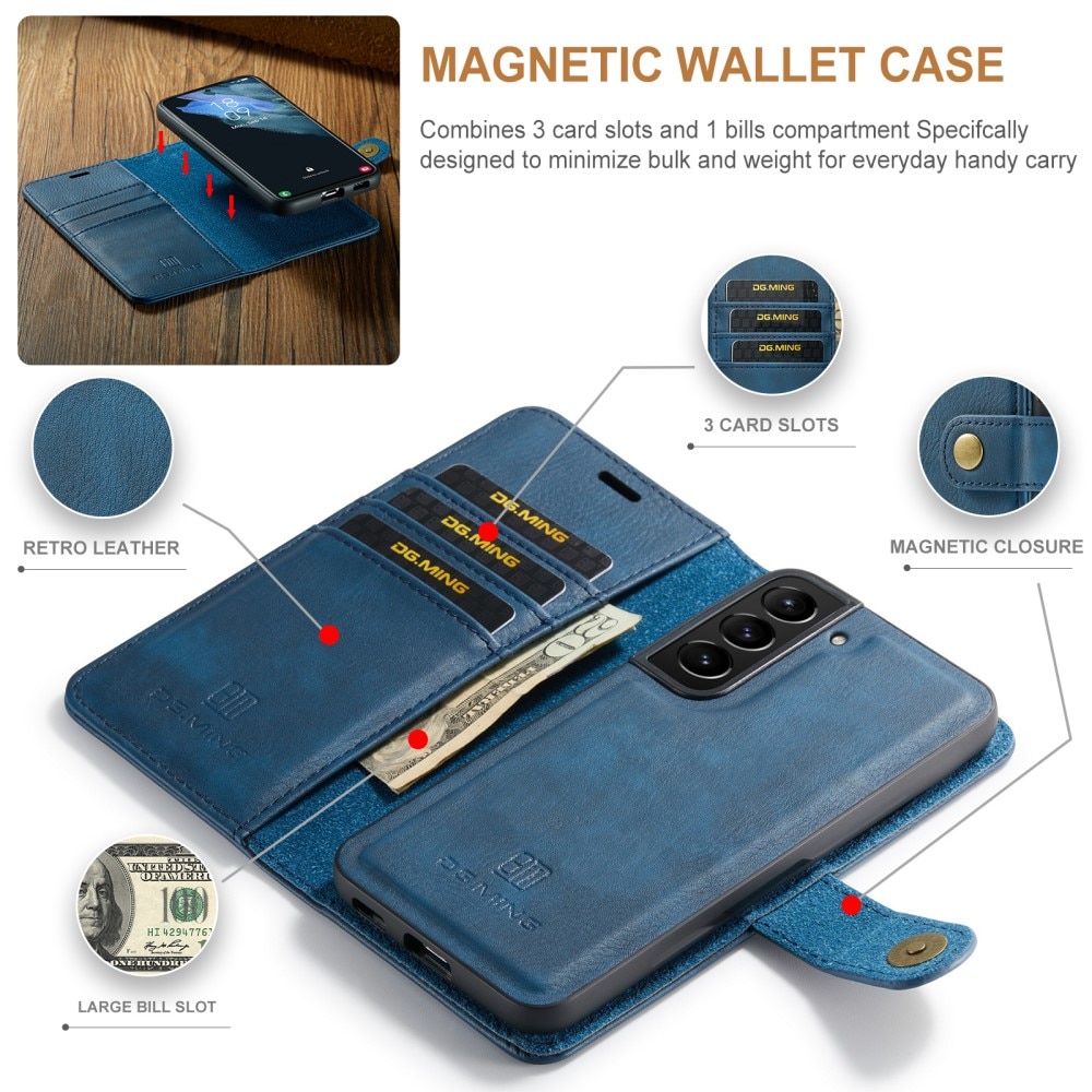 Étui portefeuille Magnet Wallet Samsung Galaxy S22 Plus Blue