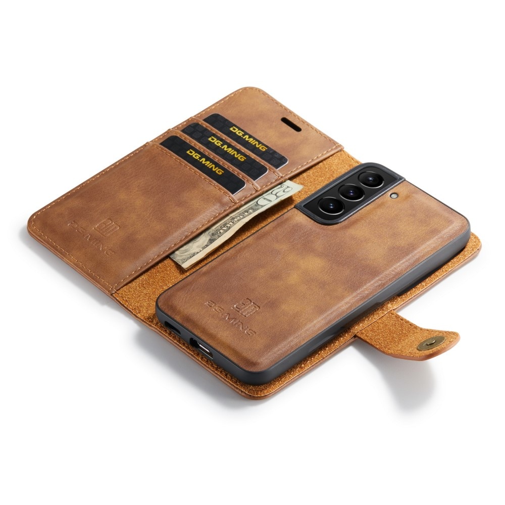 Étui portefeuille Magnet Wallet Samsung Galaxy S22 Plus, Cognac