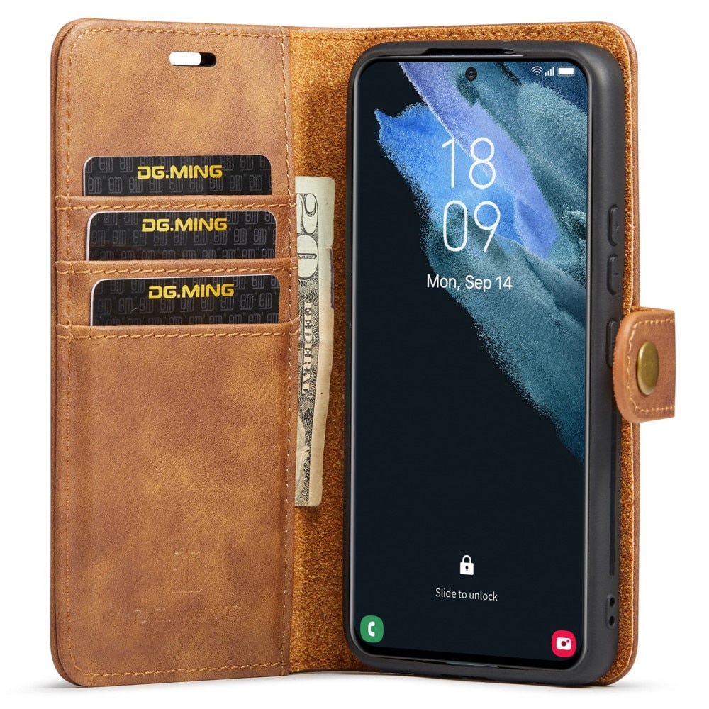 Étui portefeuille Magnet Wallet Samsung Galaxy S22 Plus, Cognac
