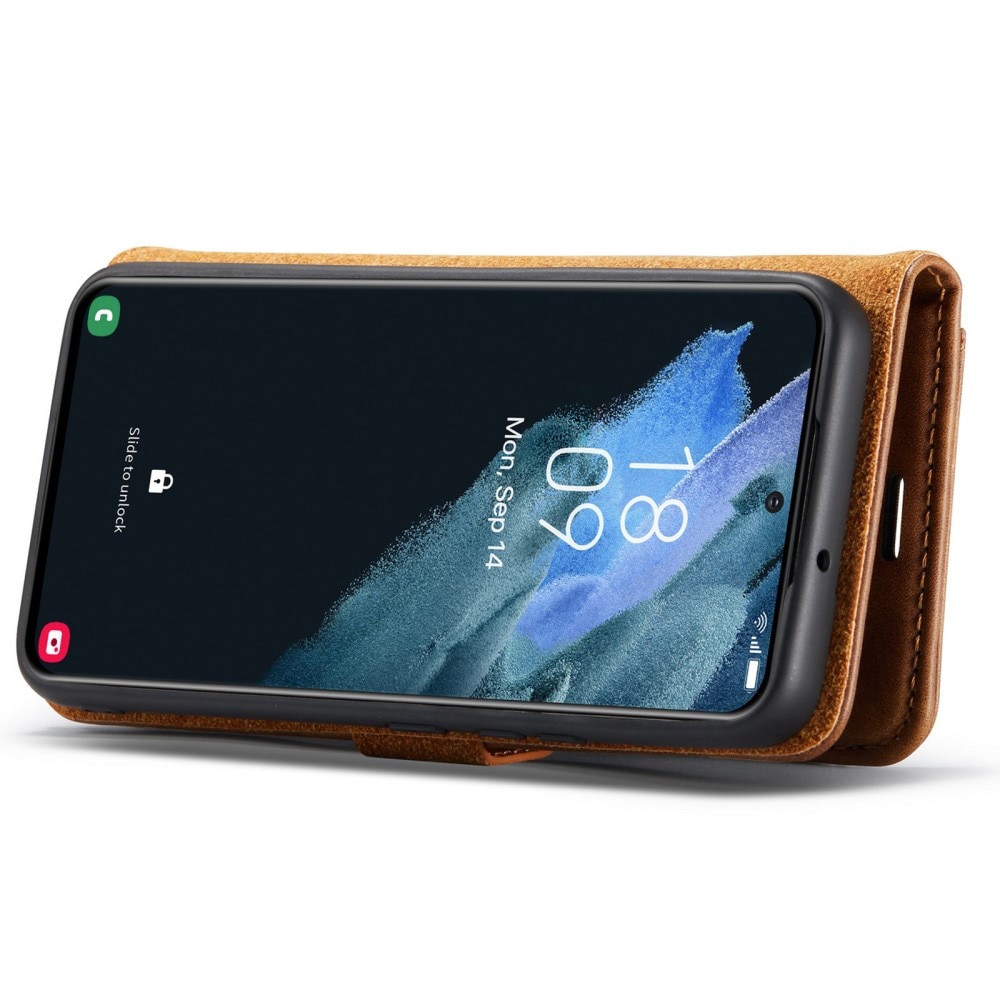 Étui portefeuille Magnet Wallet Samsung Galaxy S22 Plus, Cognac