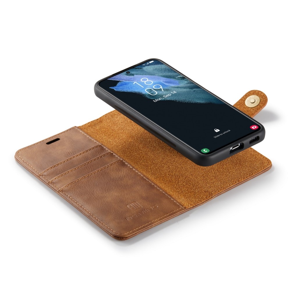 Étui portefeuille Magnet Wallet Samsung Galaxy S22 Plus, Cognac