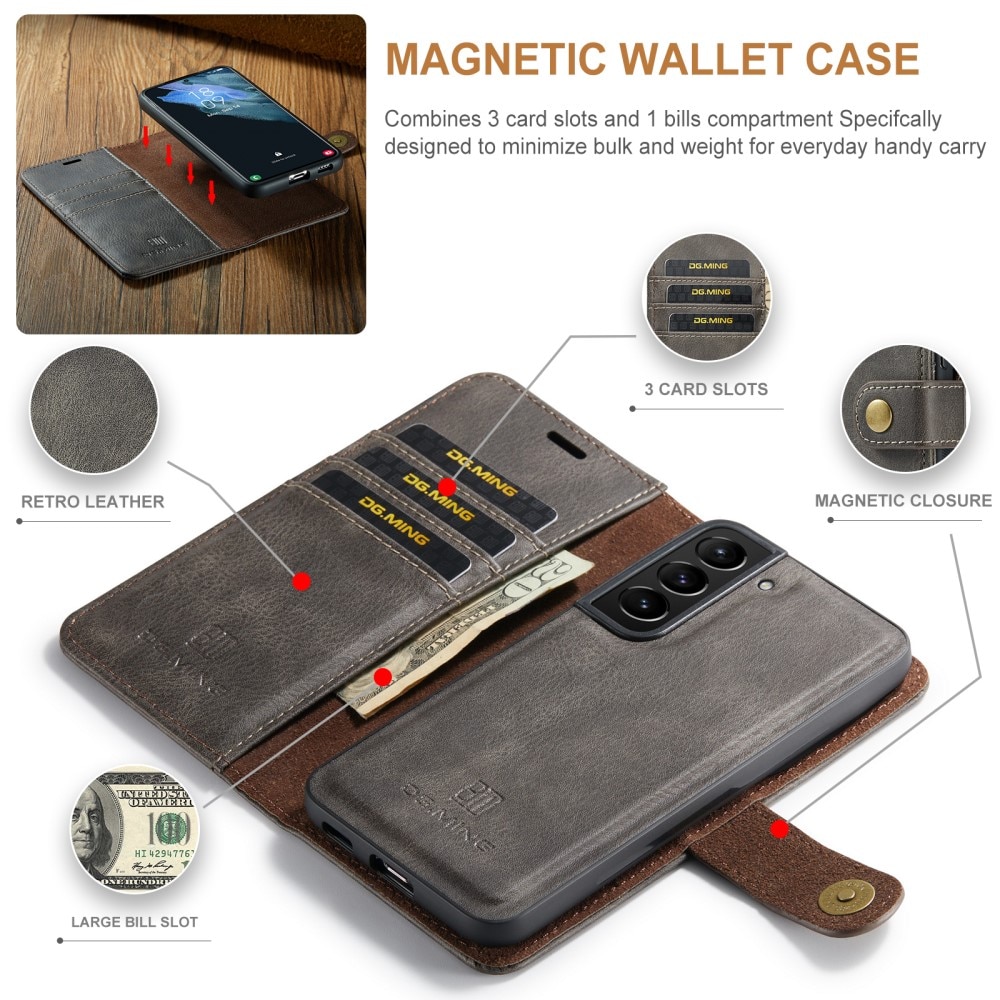 Étui portefeuille Magnet Wallet Samsung Galaxy S22 Plus Brown