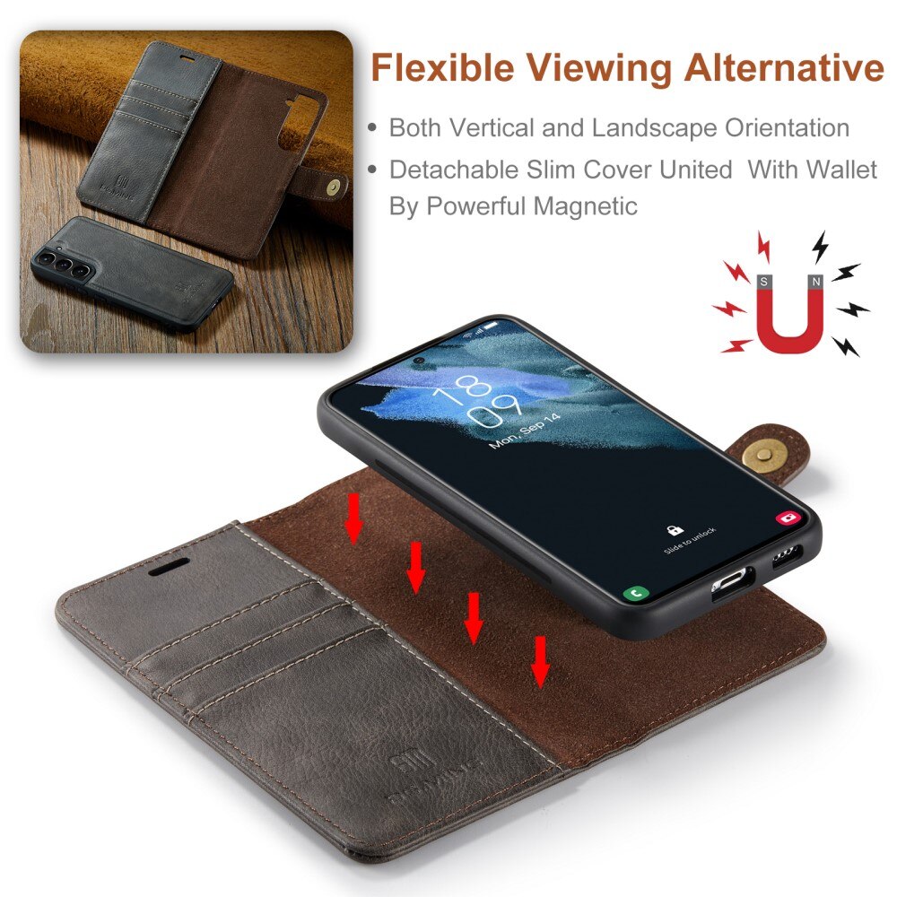 Étui portefeuille Magnet Wallet Samsung Galaxy S22 Plus Brown