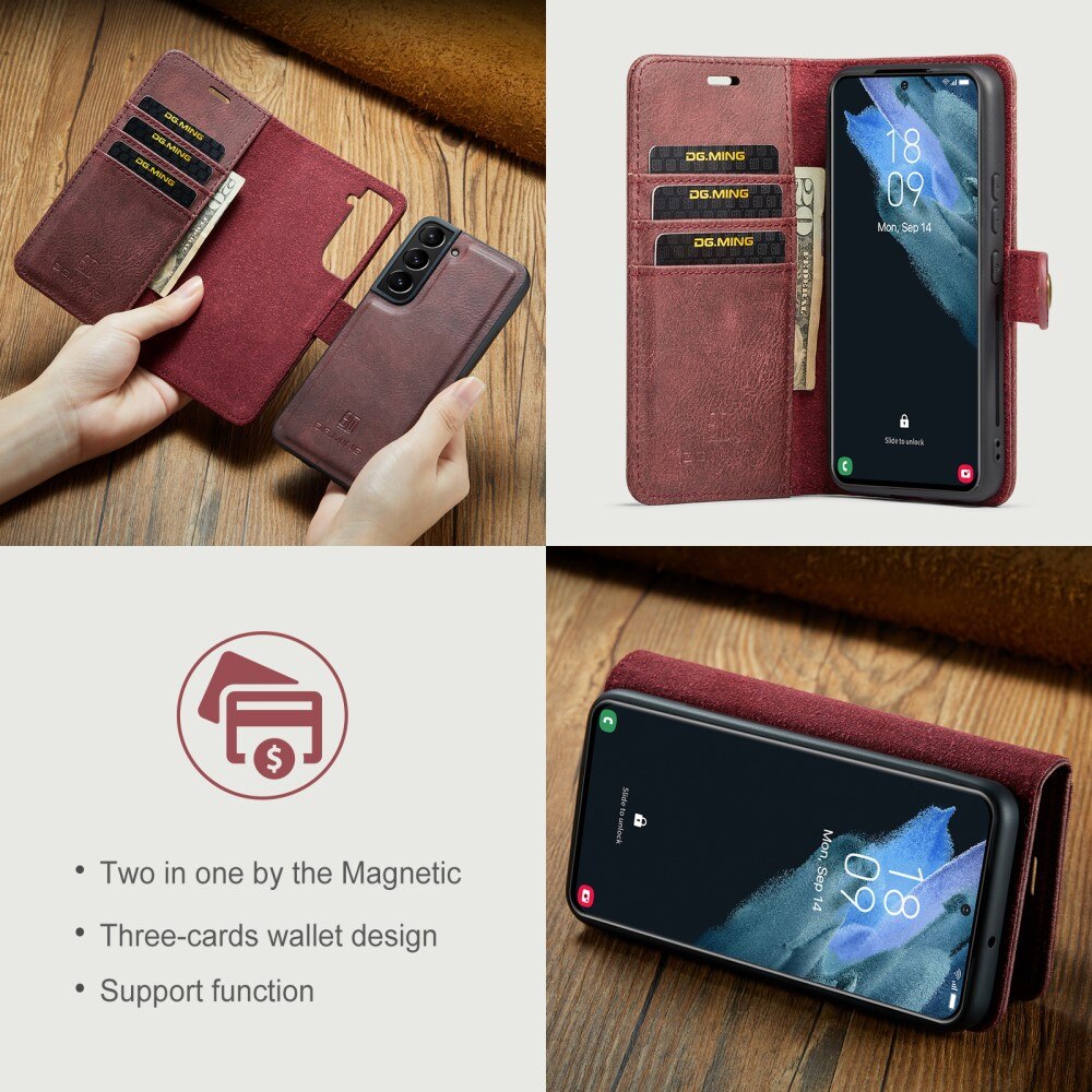 Étui portefeuille Magnet Wallet Samsung Galaxy S22, Rouge