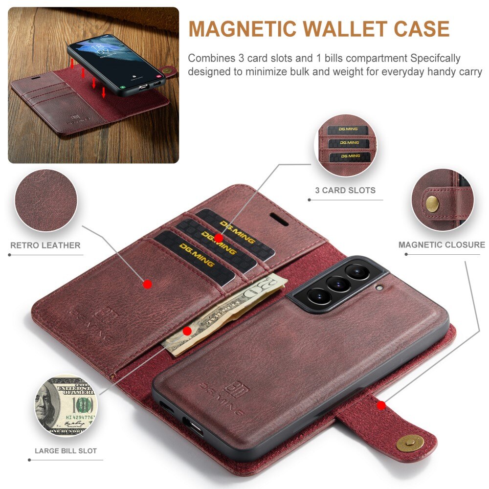 Étui portefeuille Magnet Wallet Samsung Galaxy S22 Red