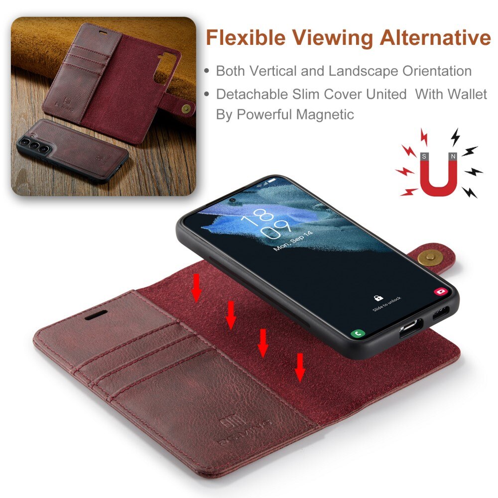 Étui portefeuille Magnet Wallet Samsung Galaxy S22, Rouge