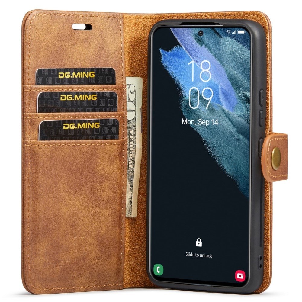 Étui portefeuille Magnet Wallet Samsung Galaxy S22, Cognac