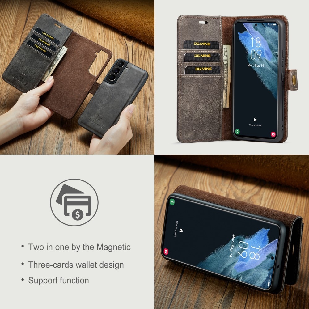 Étui portefeuille Magnet Wallet Samsung Galaxy S22, Brown