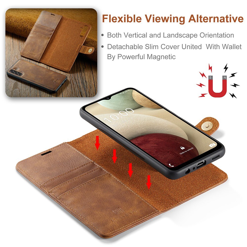 Étui portefeuille Magnet Wallet Samsung Galaxy A04s, Cognac