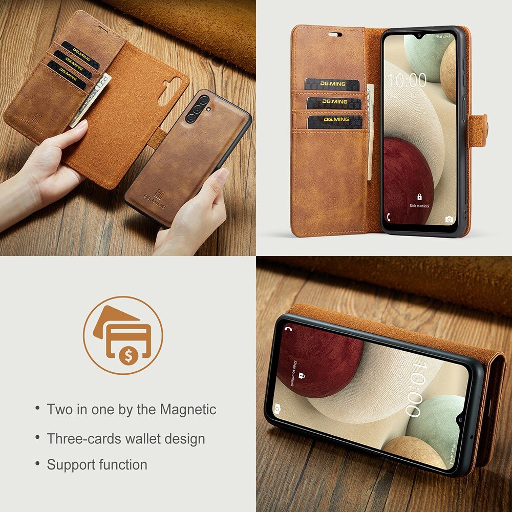 Étui portefeuille Magnet Wallet Samsung Galaxy A04s, Cognac