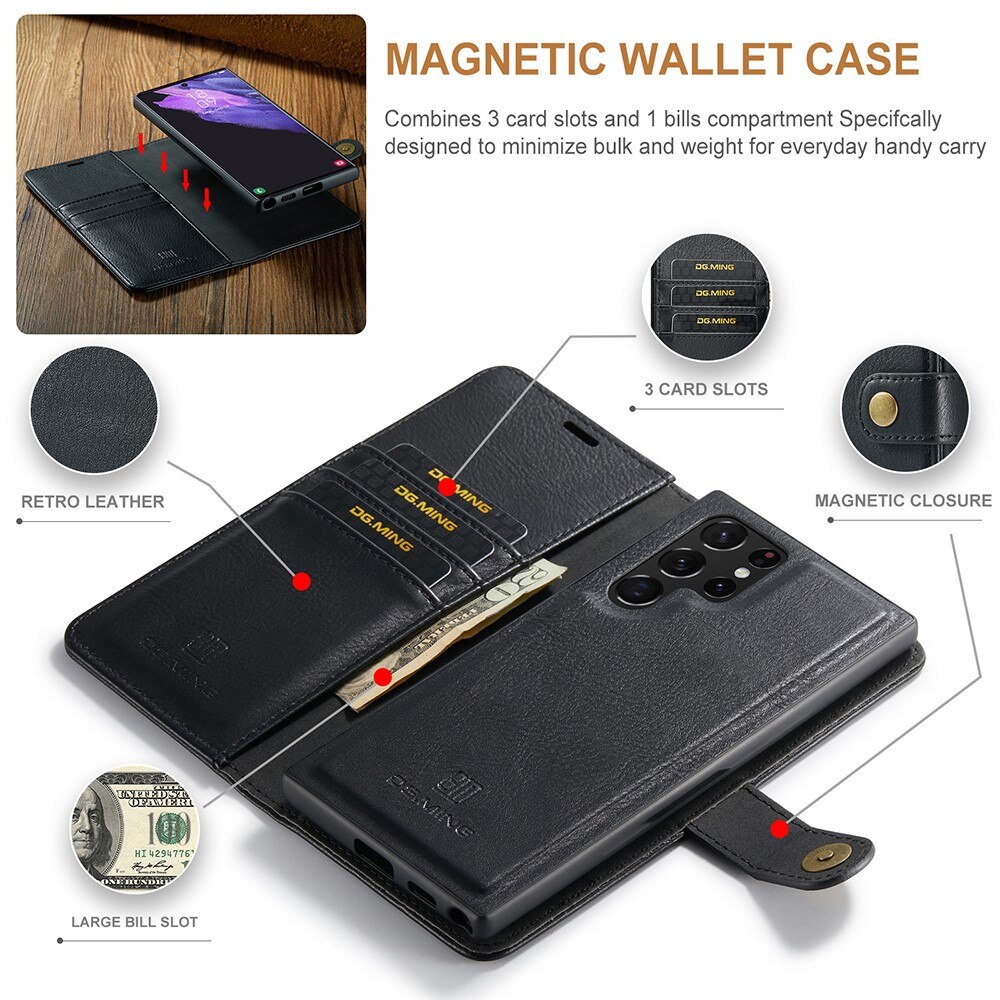 Étui portefeuille Magnet Wallet Samsung Galaxy S22 Ultra, Black