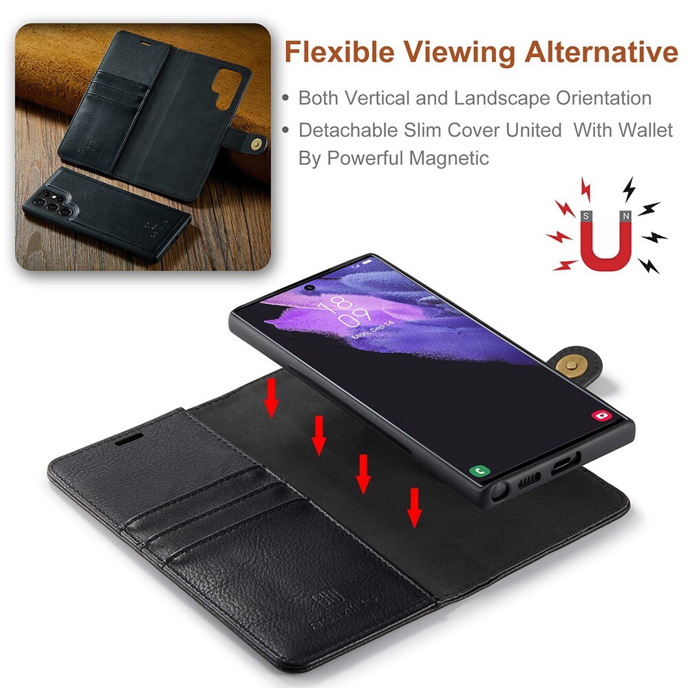 Étui portefeuille Magnet Wallet Samsung Galaxy S22 Ultra, Black