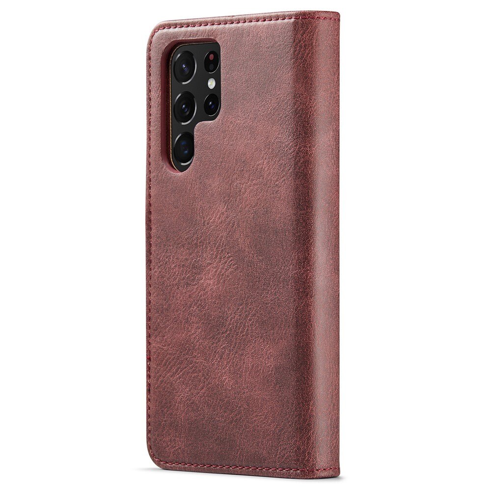Étui portefeuille Magnet Wallet Samsung Galaxy S22 Ultra, Rouge