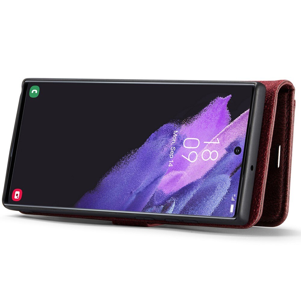 Étui portefeuille Magnet Wallet Samsung Galaxy S22 Ultra, Rouge