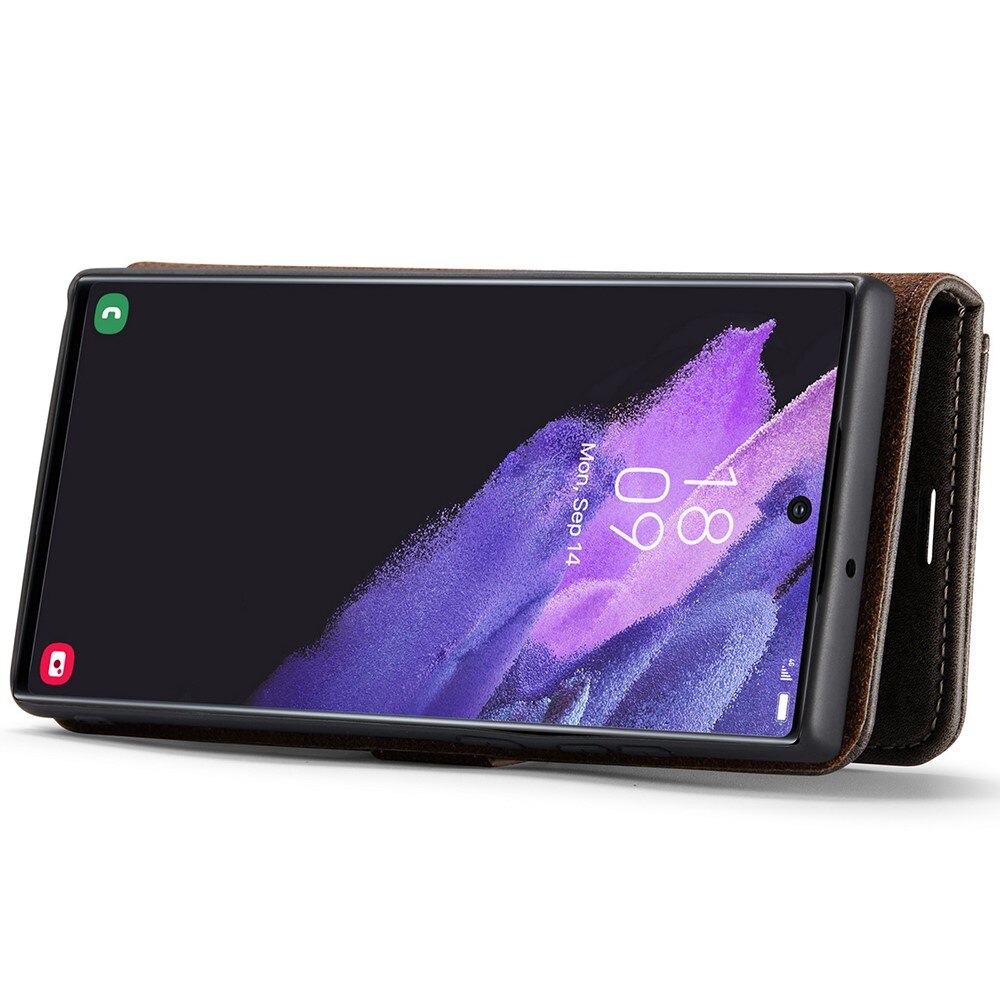 Étui portefeuille Magnet Wallet Samsung Galaxy S22 Ultra, Marron