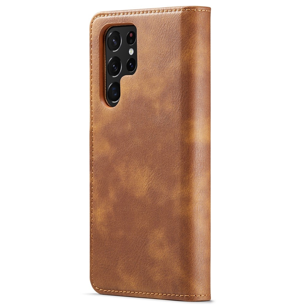 Étui portefeuille Magnet Wallet Samsung Galaxy S22 Ultra, Cognac
