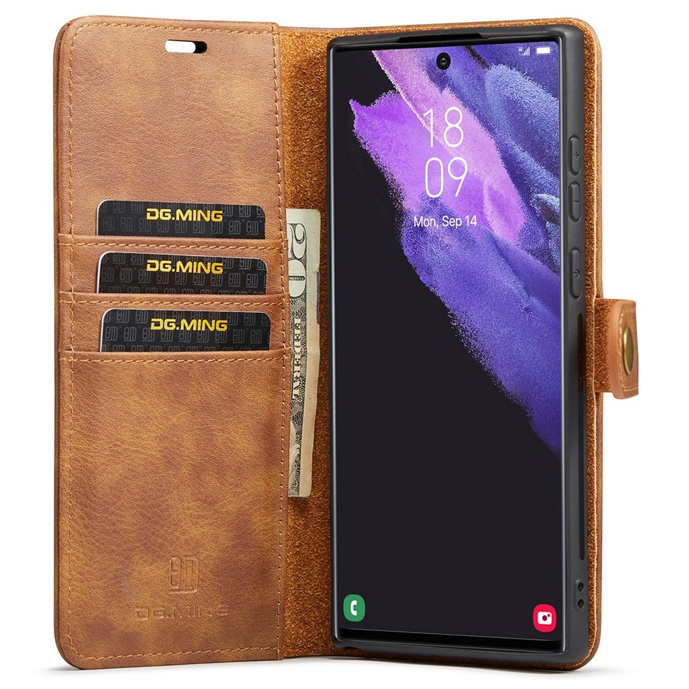 Étui portefeuille Magnet Wallet Samsung Galaxy S22 Ultra, Cognac