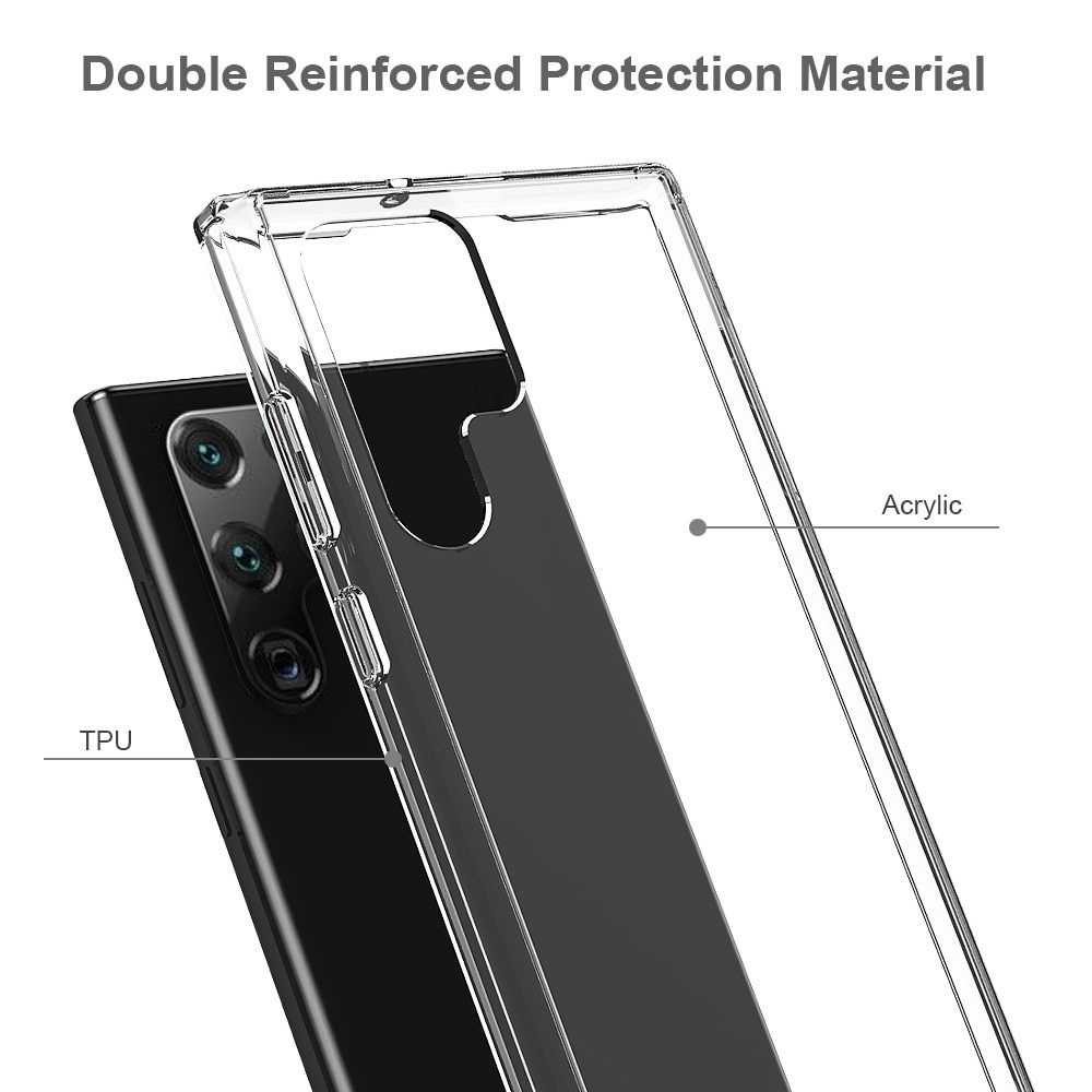 Coque hybride Crystal Hybrid pour Samsung Galaxy S22 Ultra, transparent