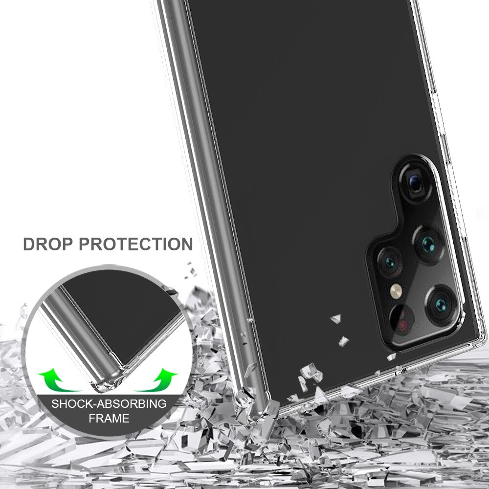 Coque hybride Crystal Hybrid pour Samsung Galaxy S22 Ultra, transparent