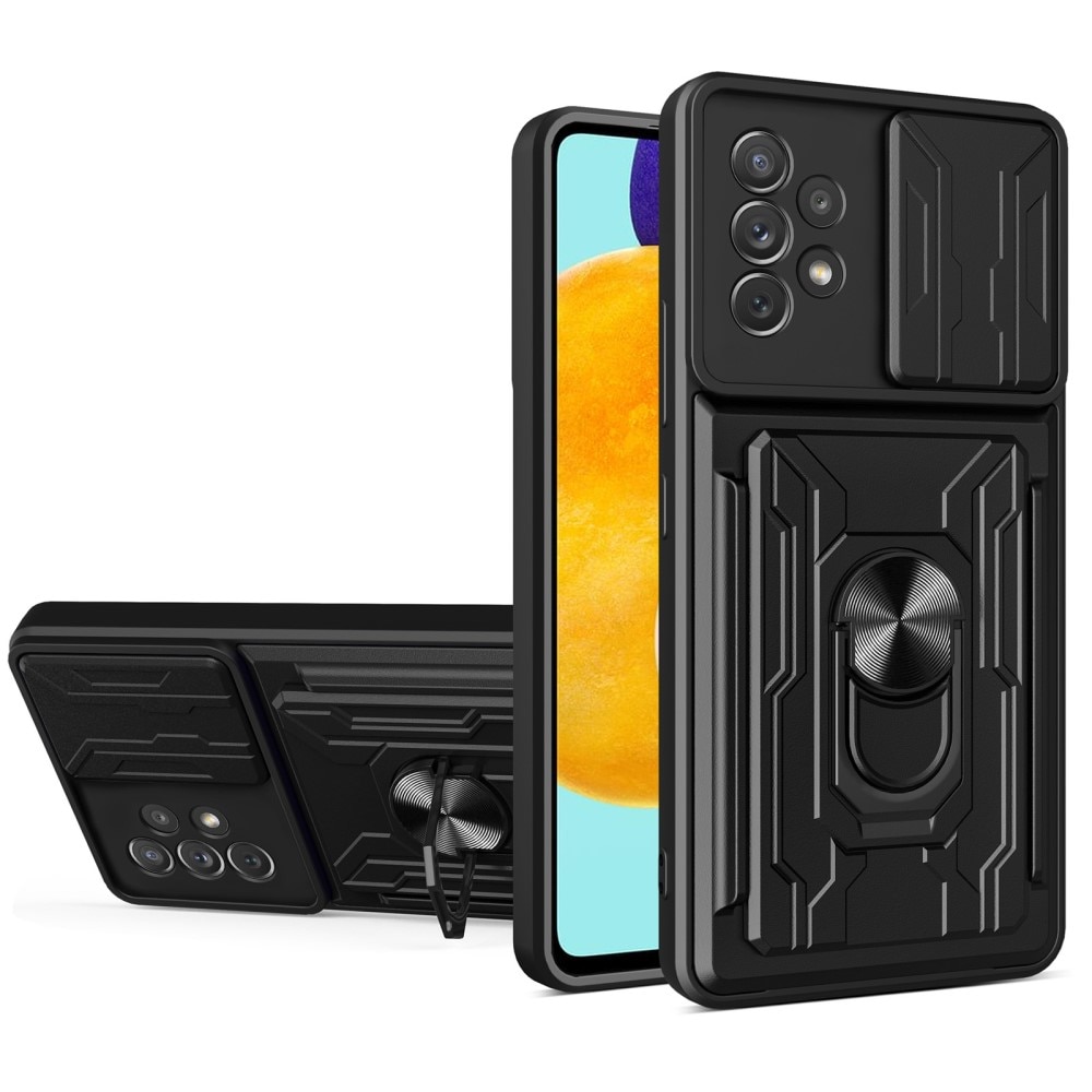 Hybrid Card Slot Case+Camera Protection Samsung Galaxy A53 Noir
