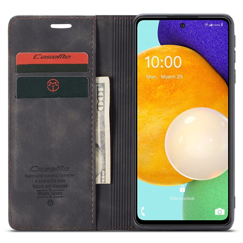 Étui portefeuille mince Samsung Galaxy A53, Noir