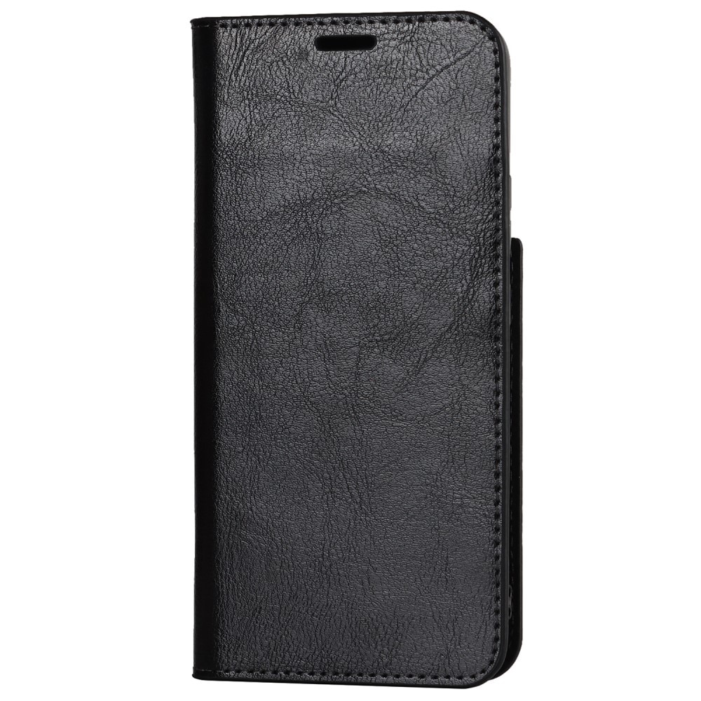 Coque portefeuille en cuir Veritable Samsung Galaxy S22, noir