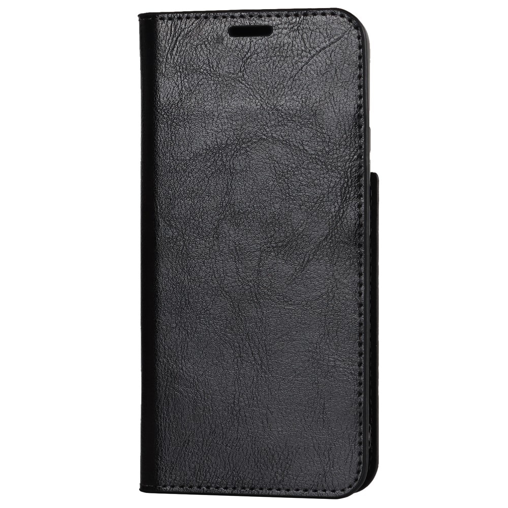 Coque portefeuille en cuir Veritable Samsung Galaxy S22, Noir