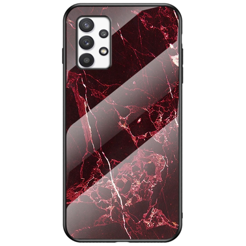 Coque en verre trempé Samsung Galaxy A53 Marbre rouge