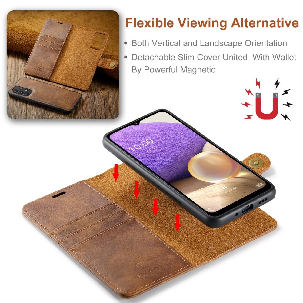 Étui portefeuille Magnet Wallet Samsung Galaxy A33, Cognac