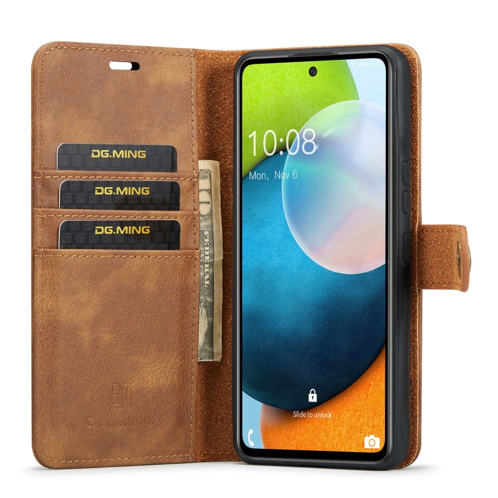 Étui portefeuille Magnet Wallet Samsung Galaxy A53, Cognac