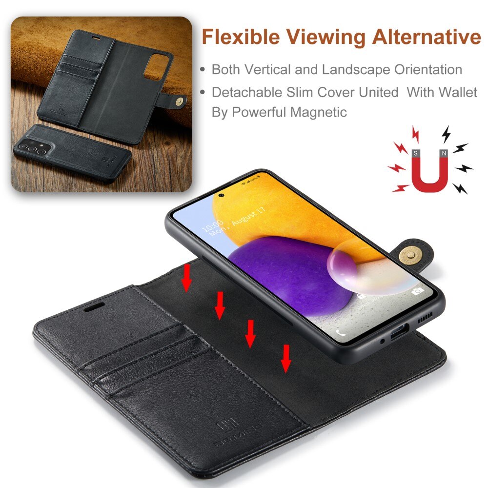Étui portefeuille Magnet Wallet Samsung Galaxy A73 5G, Noir