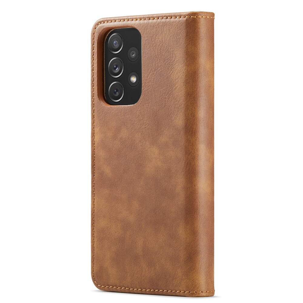 Étui portefeuille Magnet Wallet Samsung Galaxy A73 5G, Cognac
