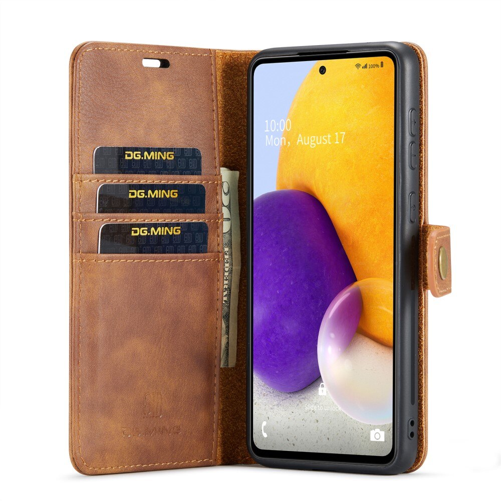 Étui portefeuille Magnet Wallet Samsung Galaxy A73 5G, Cognac